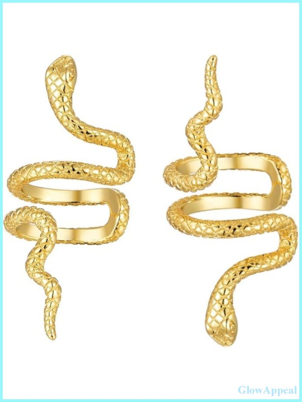 18K Gold Plated Snake Clip Earrings Non-Piercing for Women by storane